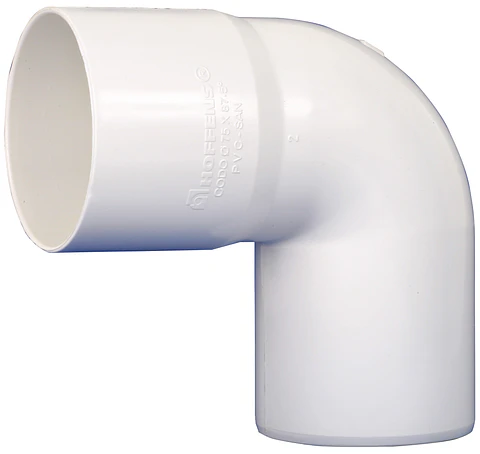 Codo Canaleta M-H Blanco 75x87mm