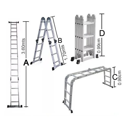 Escalera Articulada 12 Escalones 3.6mts FSIMP